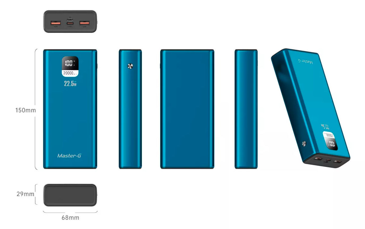 Cargador portátil 20000 mAh Master-g